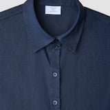 Women Linen Shirt Short Sleeved Night Sky