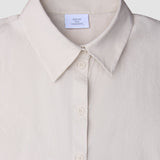 Women's Linen Shirt Short Sleeved Sandy Beige