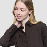 Women's Linen Shirt Espresso