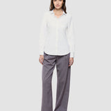 Women Oxford Shirt White Slim