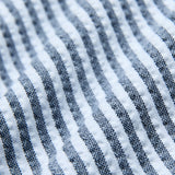 Seersucker Short Sleeve Shirt Navy Stripes