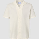 Seersucker Short Sleeve Shirt Off White