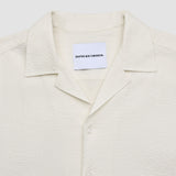 Seersucker Short Sleeve Shirt Off White