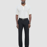 Tech Linen Elastic Pants Black