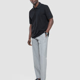 Tech Linen Elastic Pants Charcoal