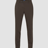 Tech Wool Suit Pants Slim Cocoa Brown